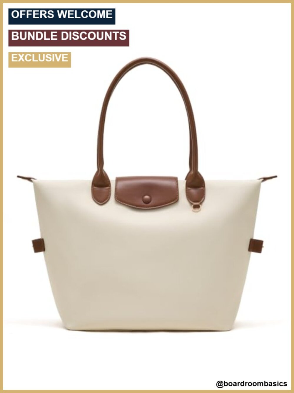 Large Nylon Tote Bag with Zipper Lightweight Work Handbag for Women